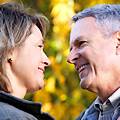 Smiling man and woman together