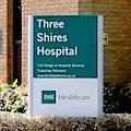 Sign at front of hospital